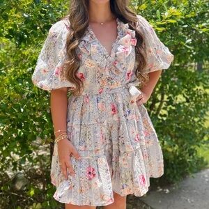 NWOT Piper & Scoot Eyelet Baby Blue Dress size Large.